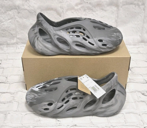 Women's Grey Yeezy Foam Runner Slide 009